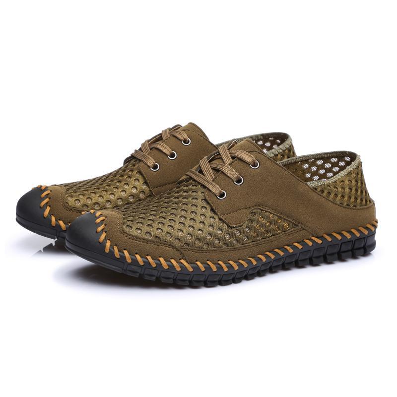 Men Breathable Honeycomb Mesh Loafers Soft Sole Outdoor Casual Shoes