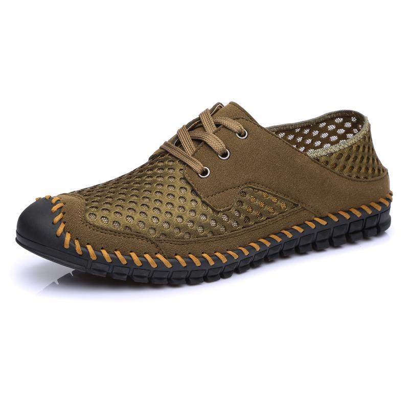 Men Breathable Honeycomb Mesh Loafers Soft Sole Outdoor Casual Shoes