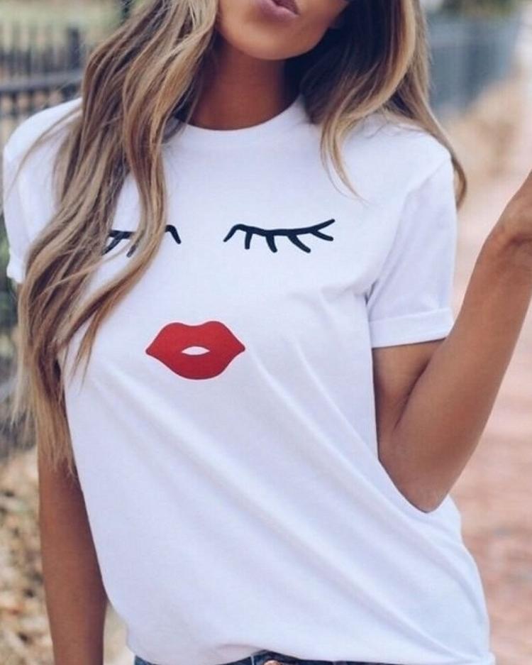 Eyelashes And Lip T Shirts