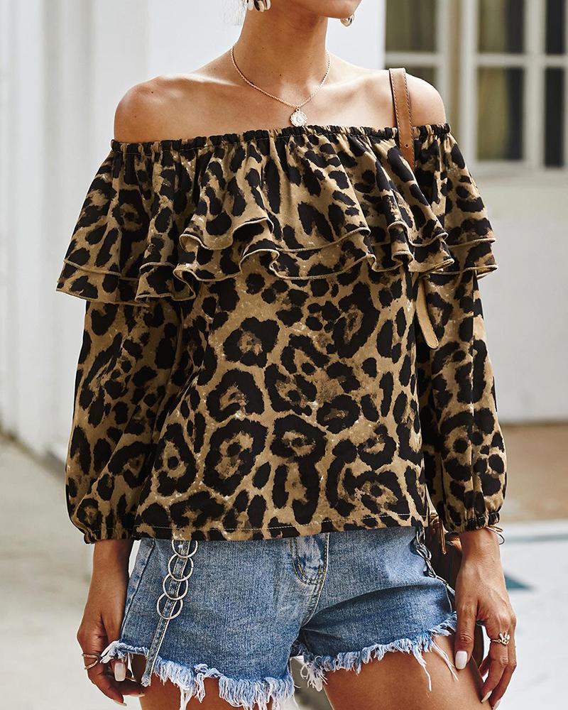 Off Shoulder Layered Ruffle Top