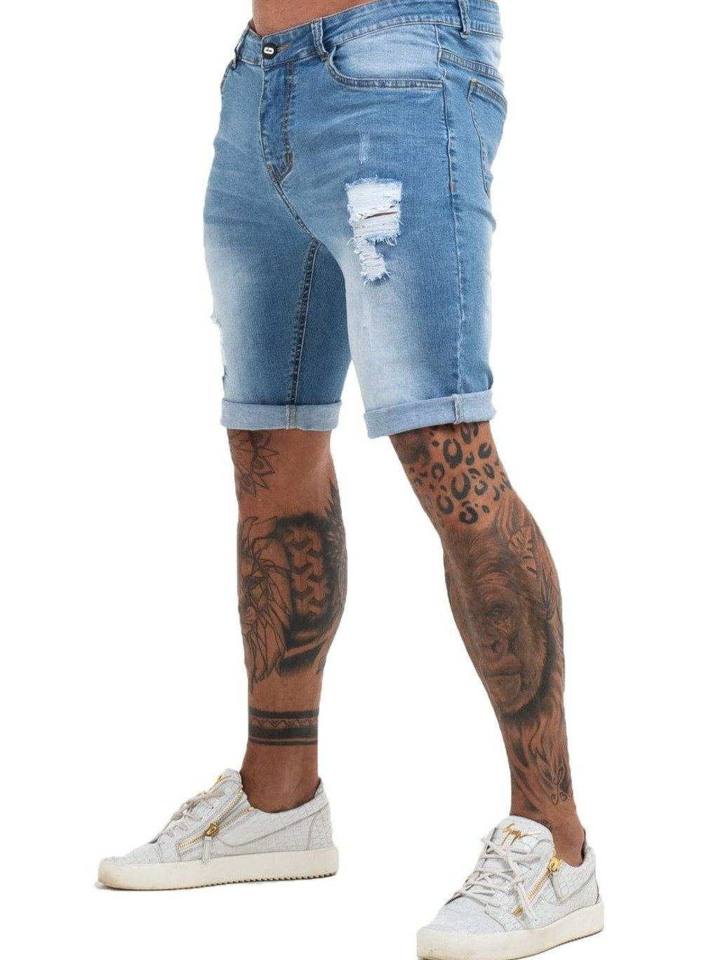 Light Blue Short Jeans Ripped