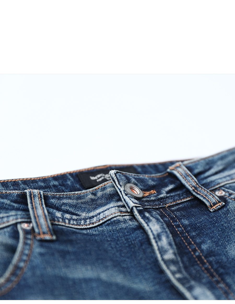 Jeans Men Denim Ankle-Length Pants Slim Brand Clothing Streetwear